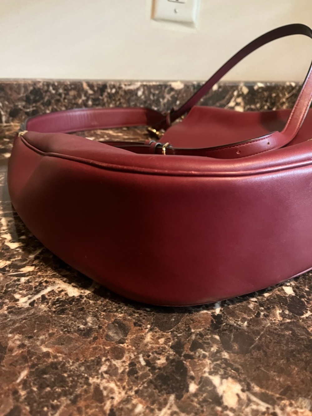 Coach Leather Shoulder Hobo Bag in Deep Wine - Picture 4 of 12